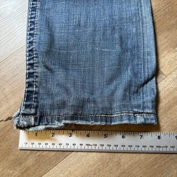 Rock Revival Jeans Mens 33 Richie Straight Leg Thrashed Rockstar Repaired Denim - Picture 13 of 14